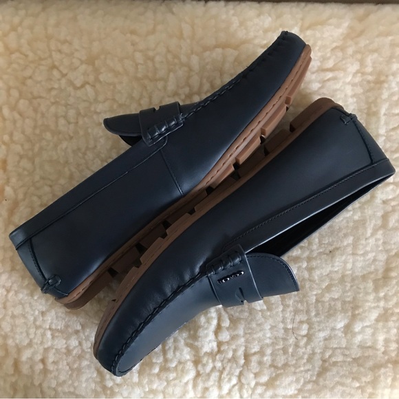 Coach Slate Blue Leather Drivers - Picture 11 of 16
